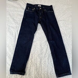 Buck Mason Straight Leg Jeans in Dark Indigo Wash